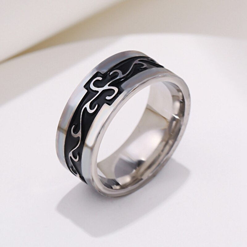 Nhẫn đen bằng thép không gỉ