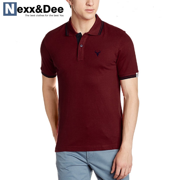Áo thun polo nam big size cá sấu sọc ngang có cổ bẻ trung niên Nexx&Dee có size lớn NS025 *