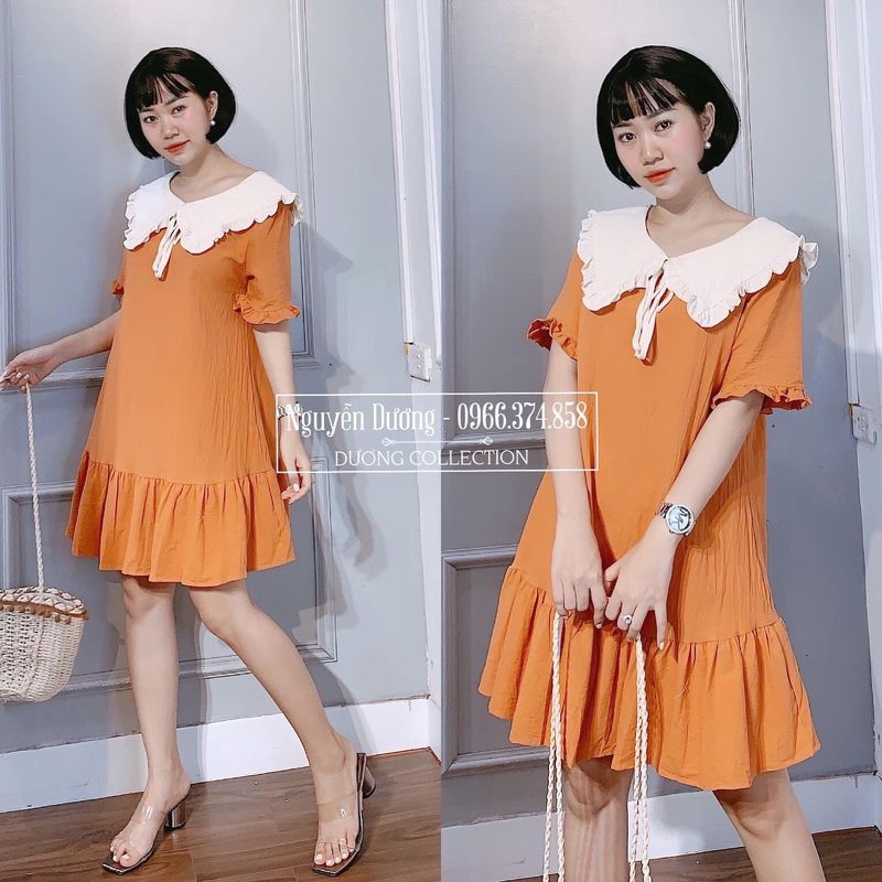 Váy đũi cổ sen Quảng châu