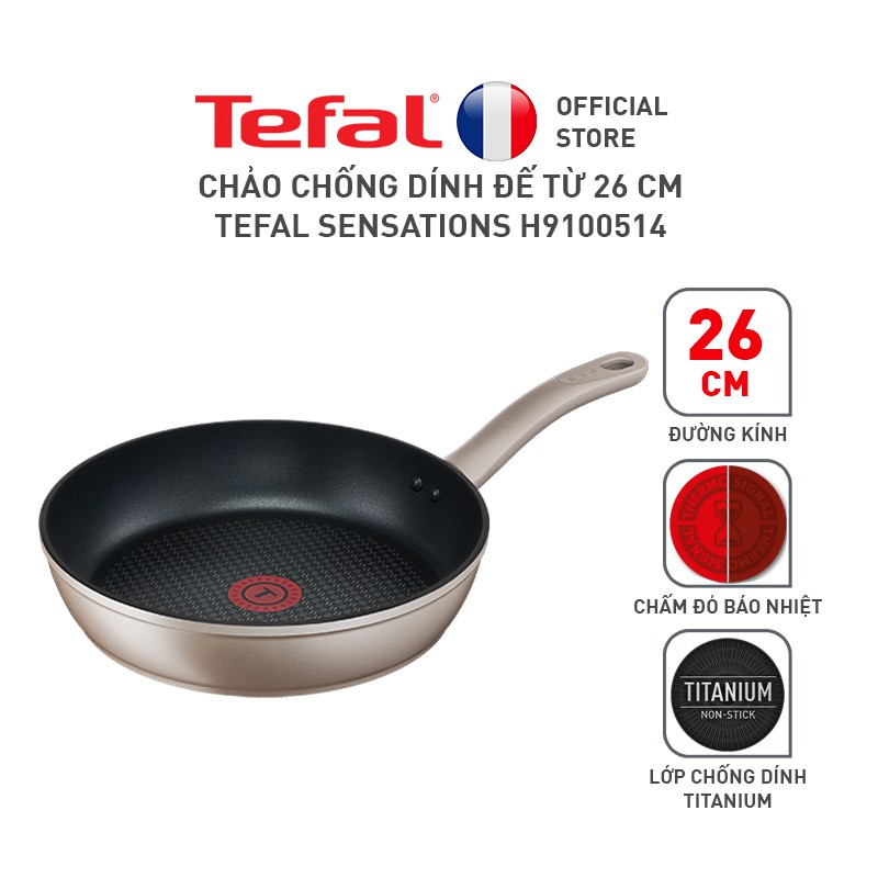 [Mã LIFEHL25 giảm 10% đơn 350K] Chảo chiên Tefal Sensations 26 cm