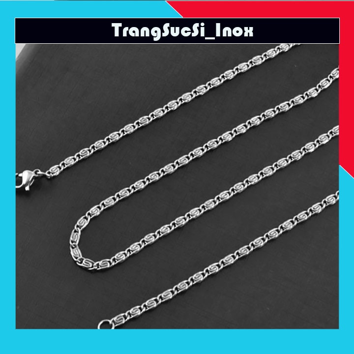 Dây chuyền nữ inox kiểu xoắn ốc 2mm sáng đẹp không đen đem lại vẻ đẹp quyến rũ cho người đeo