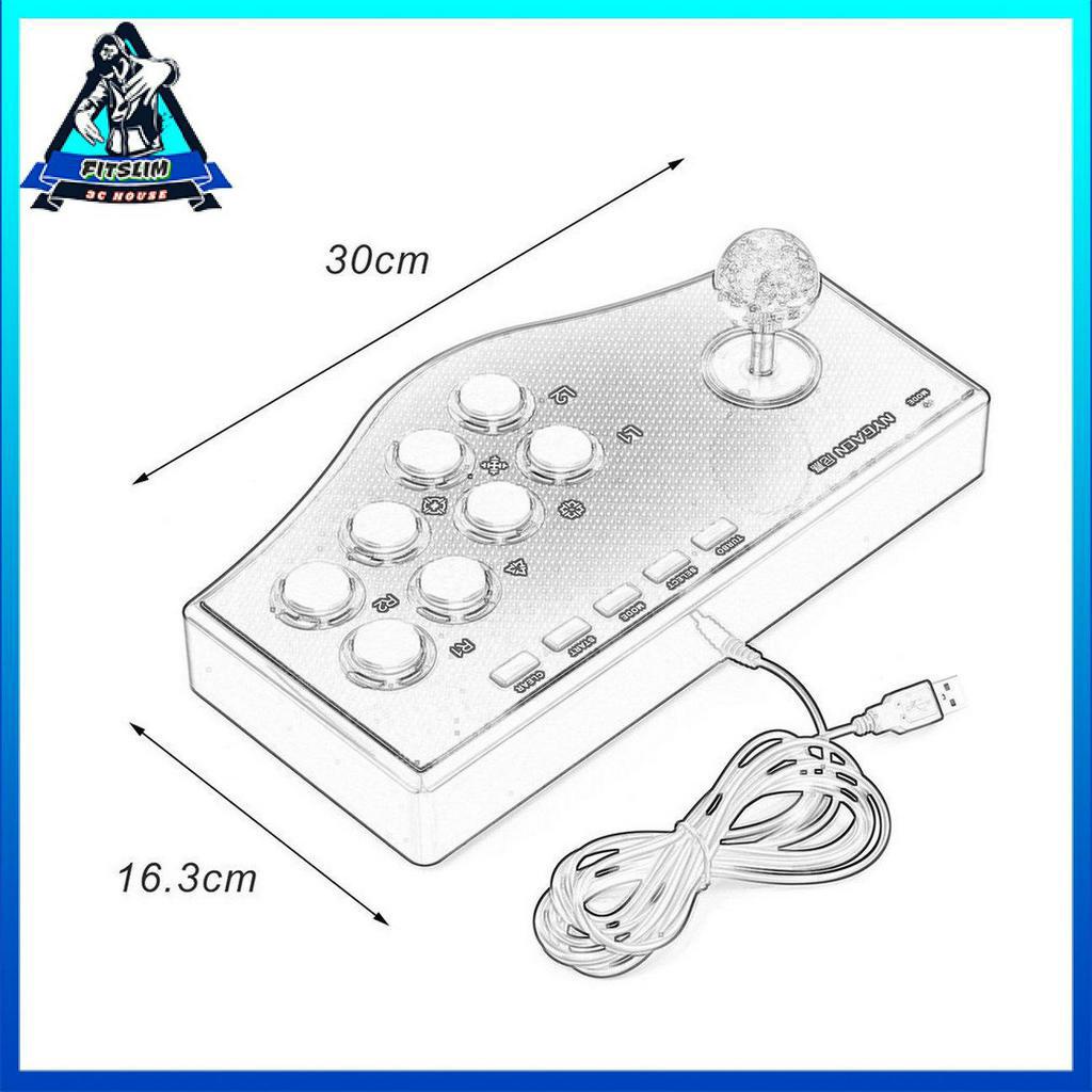 Bộ điều khiển trò chơi có dây 3 trong 1 USB gậy chiến đấu Arcade