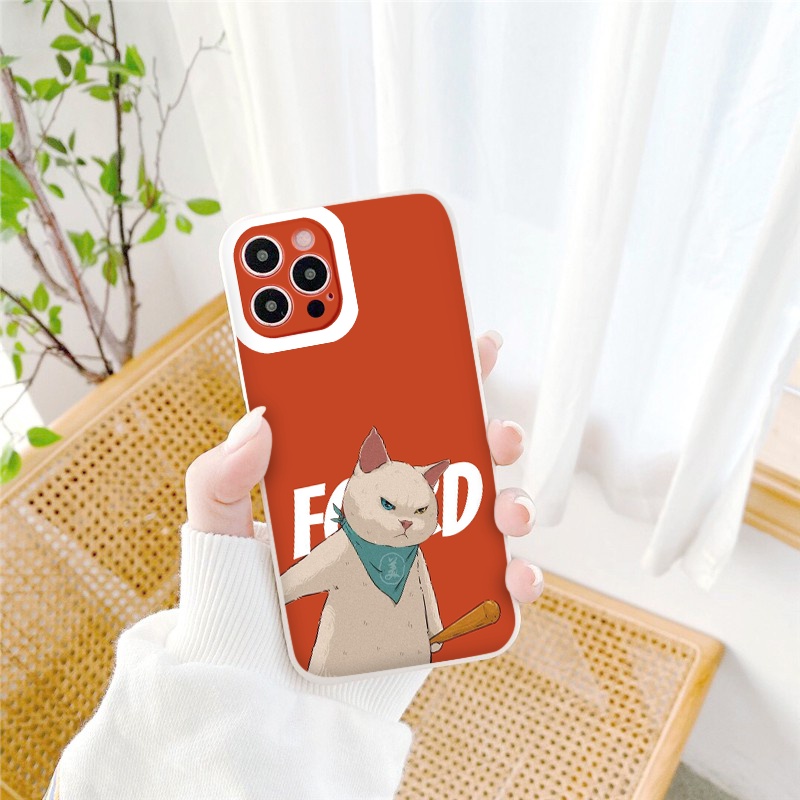 Ốp iphone - Ốp lưng iphone cạnh vuông mèo lạnh lùng dành cho ip 6 đến 14promax - ng243