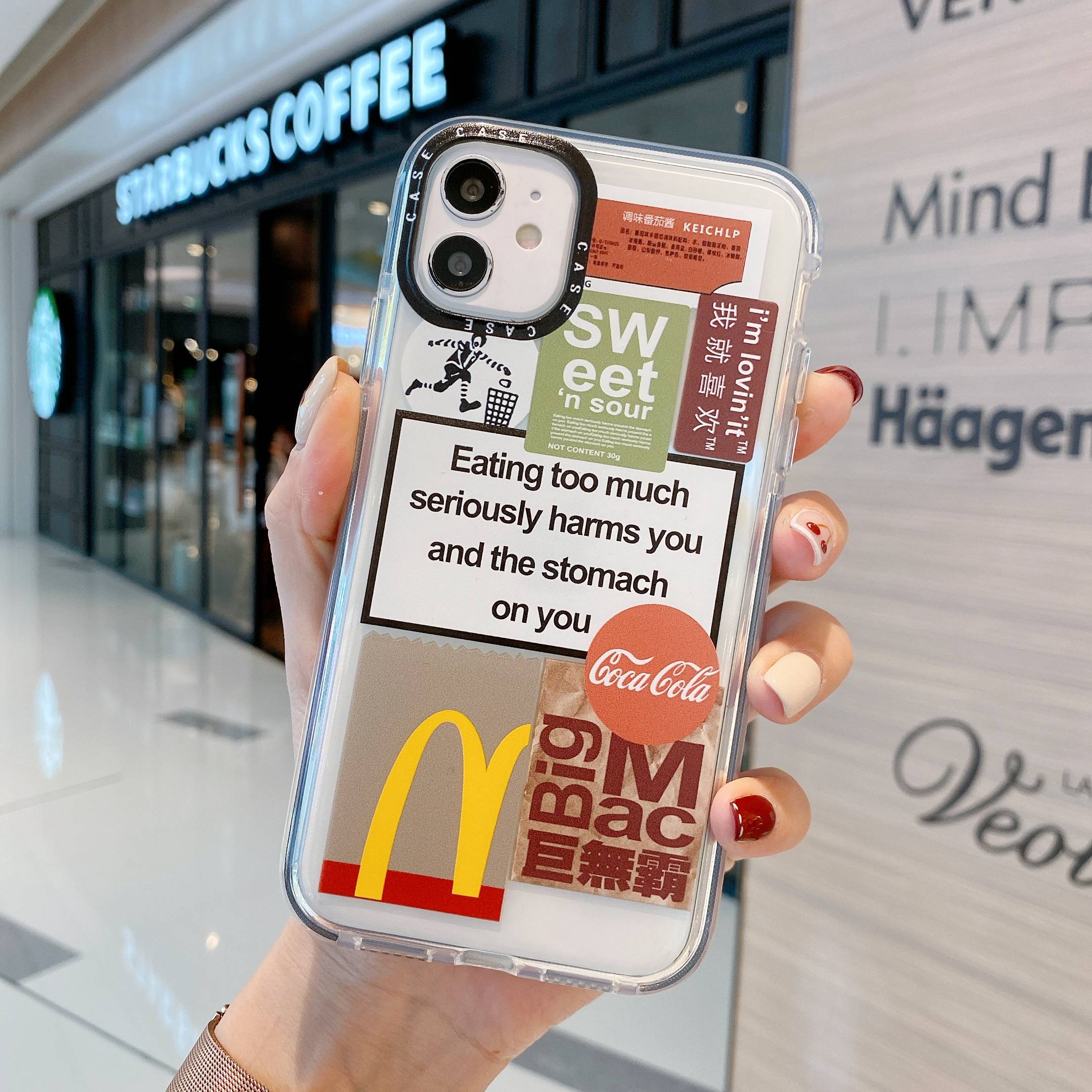 case iphone 11 pro max case cover iphonoe 6 plus iphone 12 pro max case iphone 7 plus cover iphone 8 plus iphone xr iphone xs max iphone cover 6s iphone se2020 MCDONALD'S Ốp Lưng Mềm Trong Suốt Cho