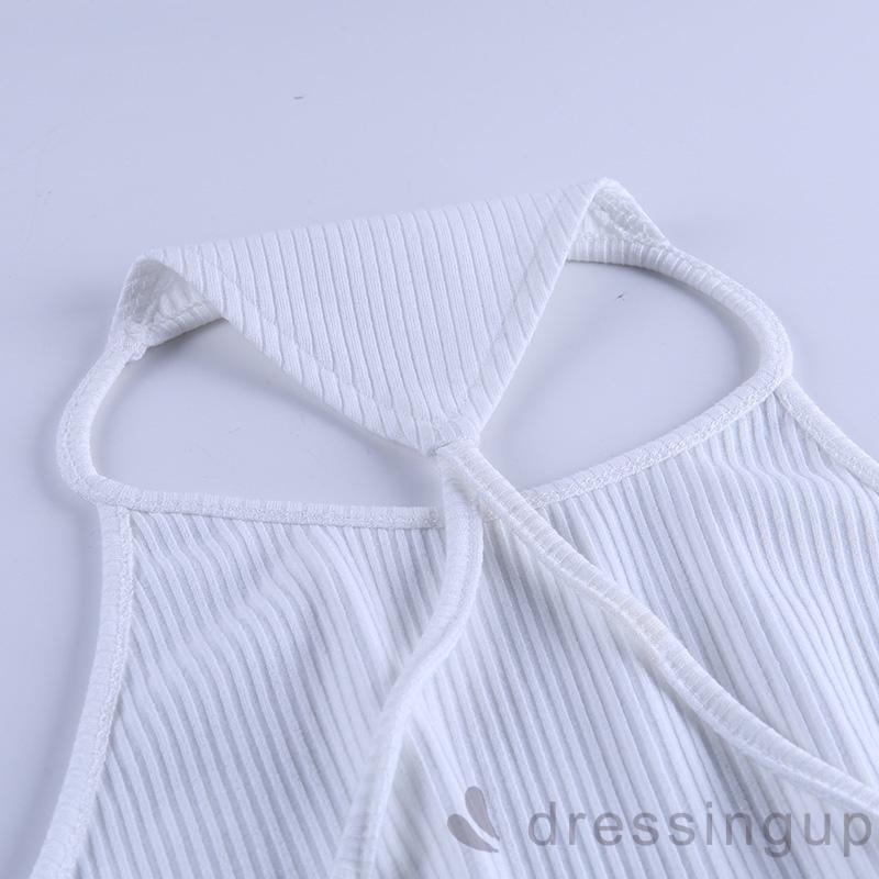 Áo Trễ Vai Không Tay Màu Trơn Quyến Rũ Dành Cho Nữ