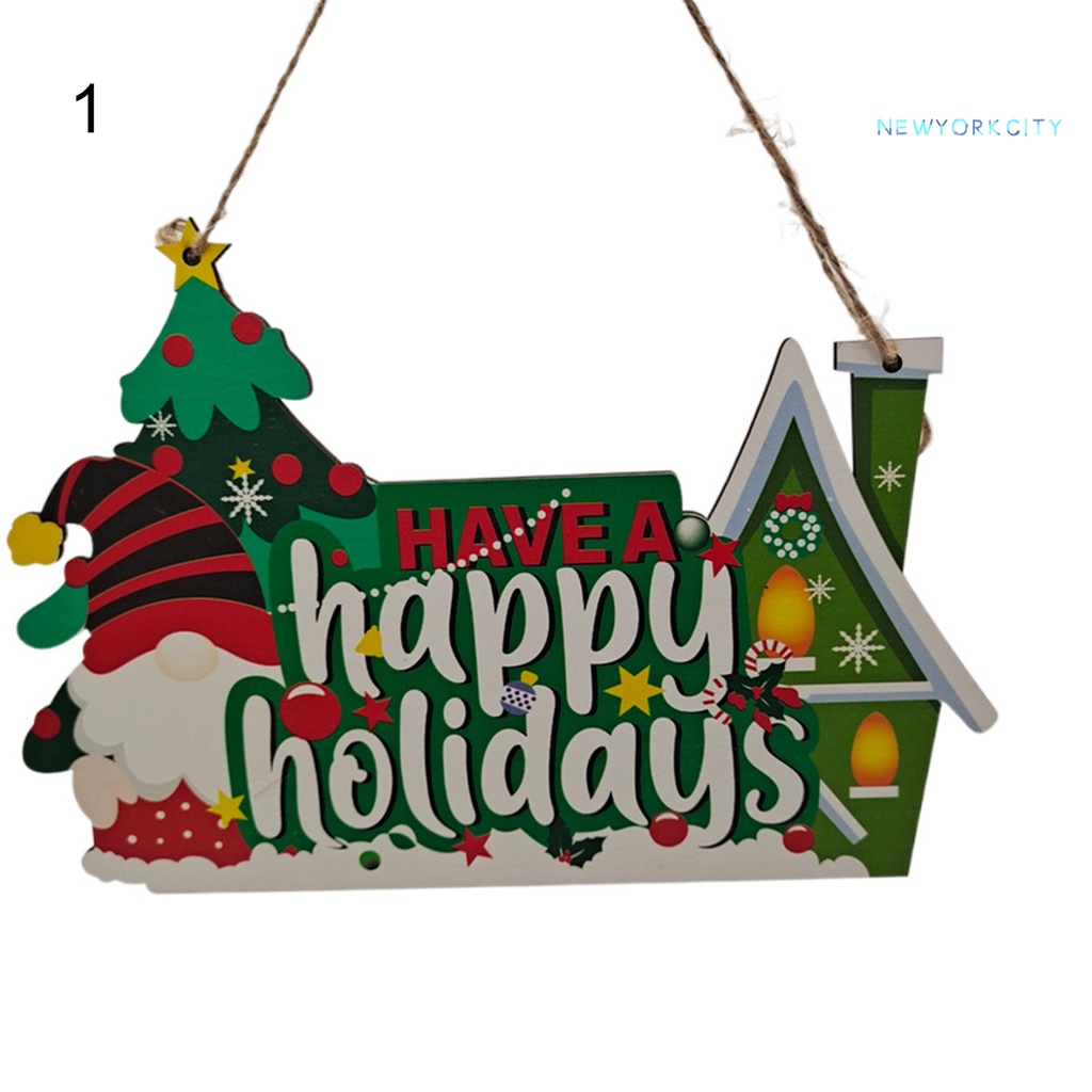 Ny-bộ Móc Treo Đồ Bản Rộng Tiện Lợi Phong Cách Giáng Sinh Tinh Tế Kèm Dây Buộc Cho Nhà Ở