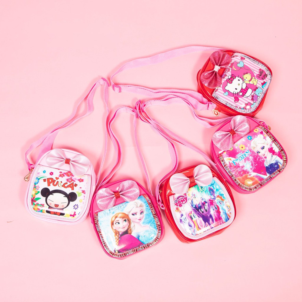 Túi đeo chéo đeo vai nữ trẻ em Hello - elsa- frozen sinh nhật K501 Shalla