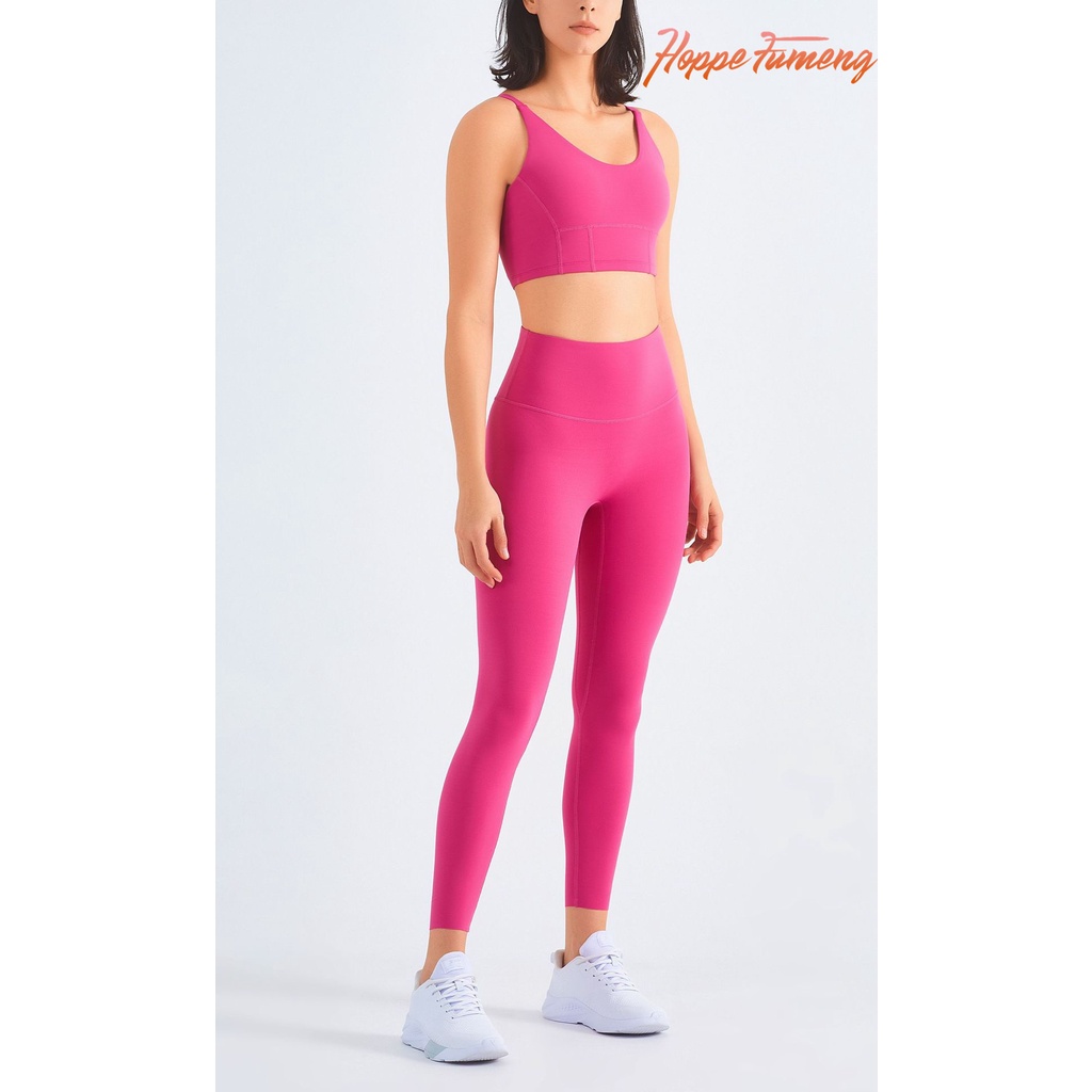 Set trang phục yoga thể thao HOPPE FUMENG áo ngực và quần legging dài lưng cao nhiều màu sắc tùy chọn thời trang cho nữ