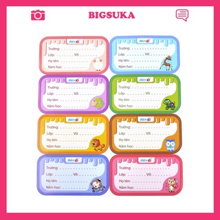 Nhãn vở môn học thiên long 40 cái bigsuka