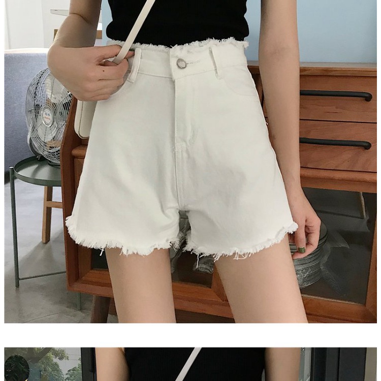 Quần Short Denim Lưng Cao Kiểu Retro Hàn Quốc Thời Trang Mùa Hè Cho Nữ
