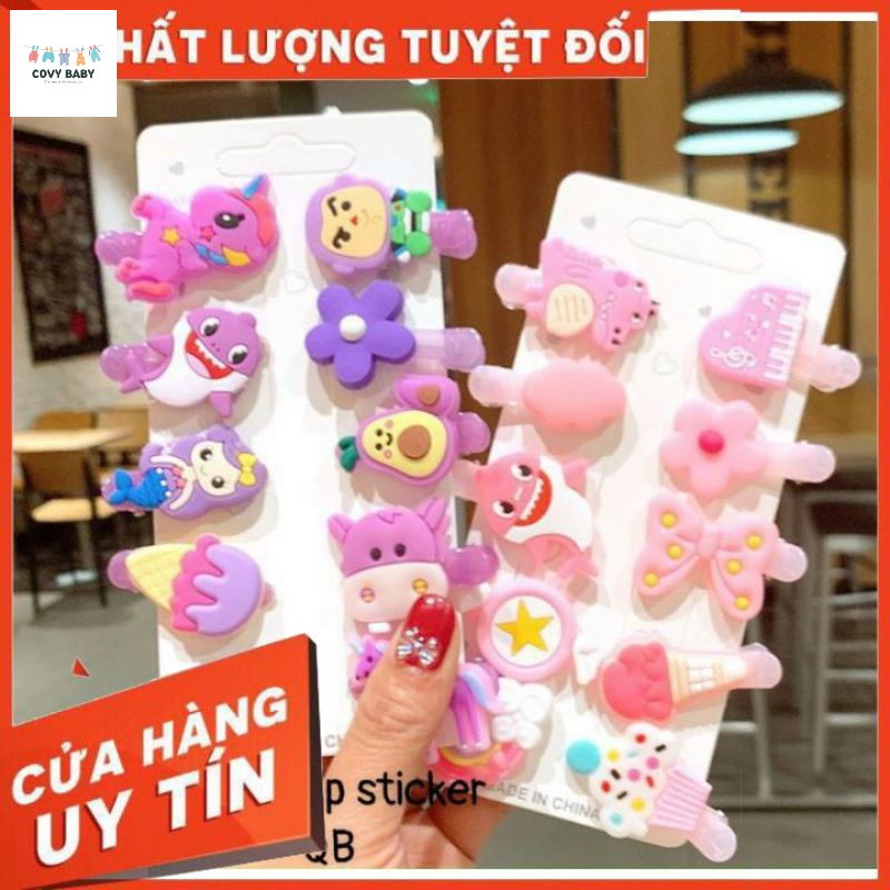 Kẹp tóc hoạ tiết cute cho bé gái