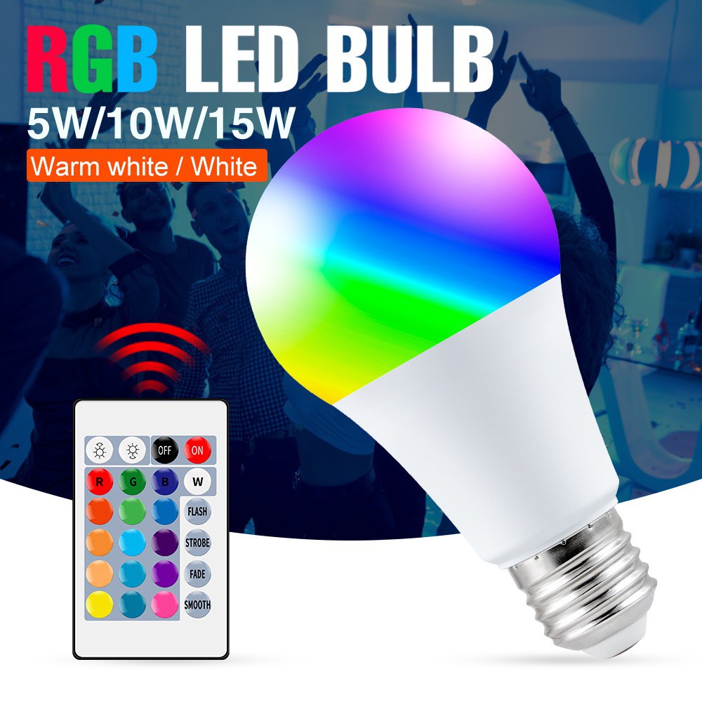 Bóng đèn led nhiều màu sắc E27 dòng điện 85-265V trang trí tiện dụng
