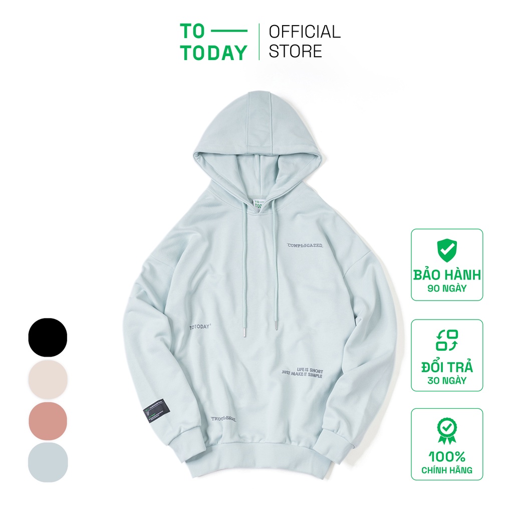 Áo hoodie unisex TOTODAY Simple - U1AKH07201