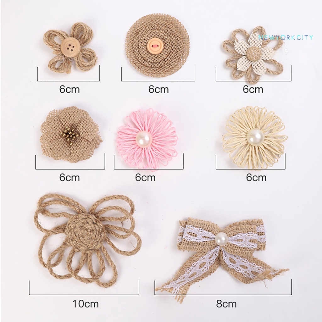 Ny-miếng Vải Lanh Thủ Công Thắt Nơ Hoa Mô Phỏng Đa Năng Thân Thiện Với Môi Trường Dùng Làm Quà Tặng Giáng Sinh