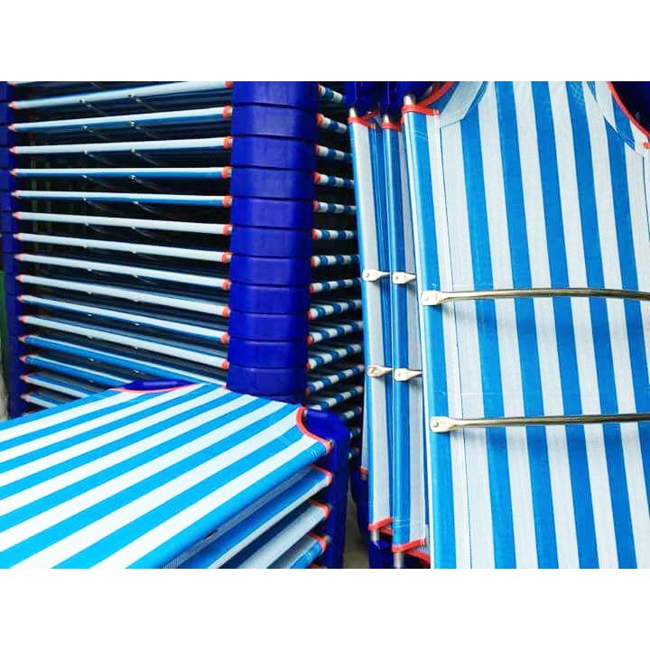 Giường Lưới Mầm Non Thoáng Mát Có 2 Thanh Đỡ Lưng Inox Cho Bé 120x60x10cm