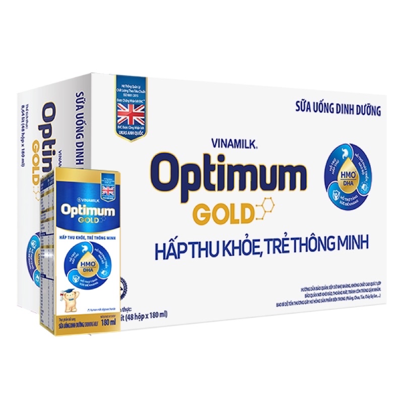 Thùng 48 Hộp Sữa Bột Pha Sẵn Optimum Gold - 180ml