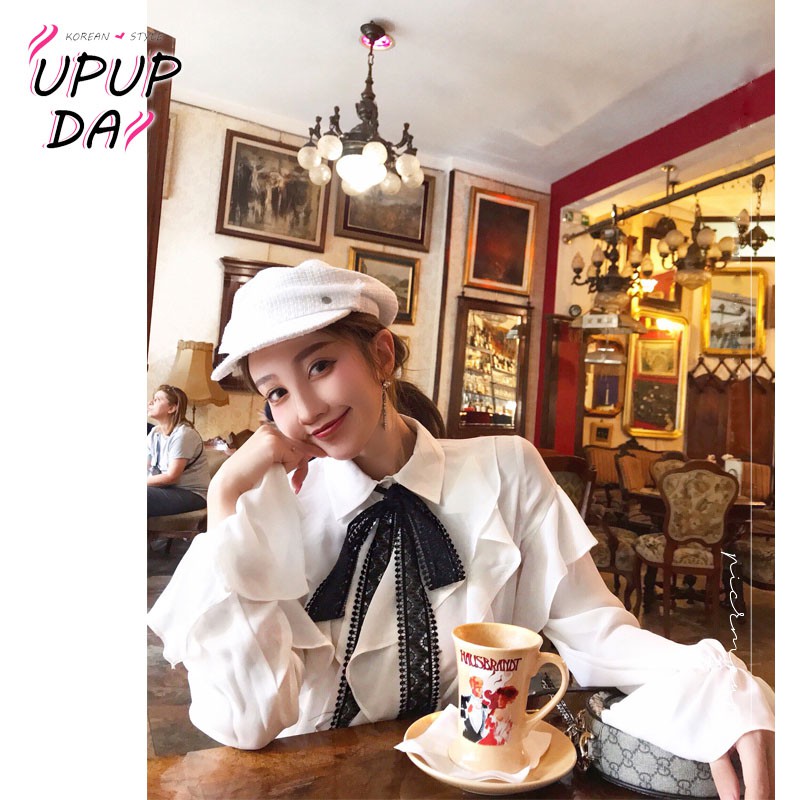 [Nhập WASIPN giảm 30K cho đơn 150K] Áo sơ mi tiểu thư nhiều bèo đính nơ xinh xắn | BigBuy360 - bigbuy360.vn