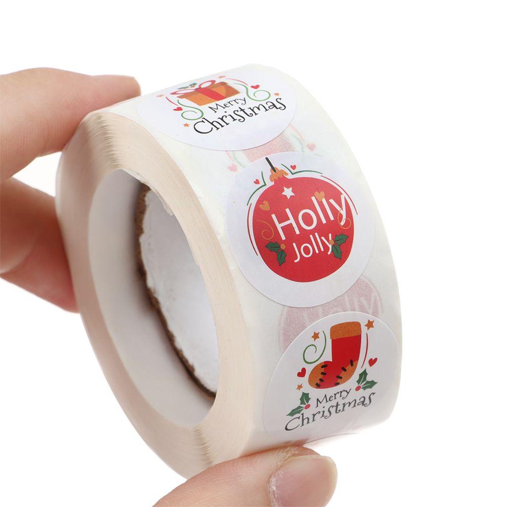 LAKAMIER Cuộn 500 Nhãn Dán Trang Trí Quà Giáng Sinh