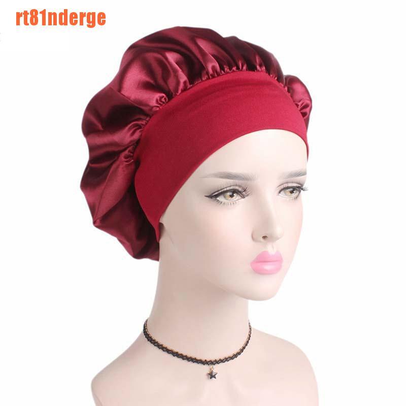 [Hàng mới về] Mũ trùm tạo kiểu tóc bằng lụa satin màu trơn cho nữ