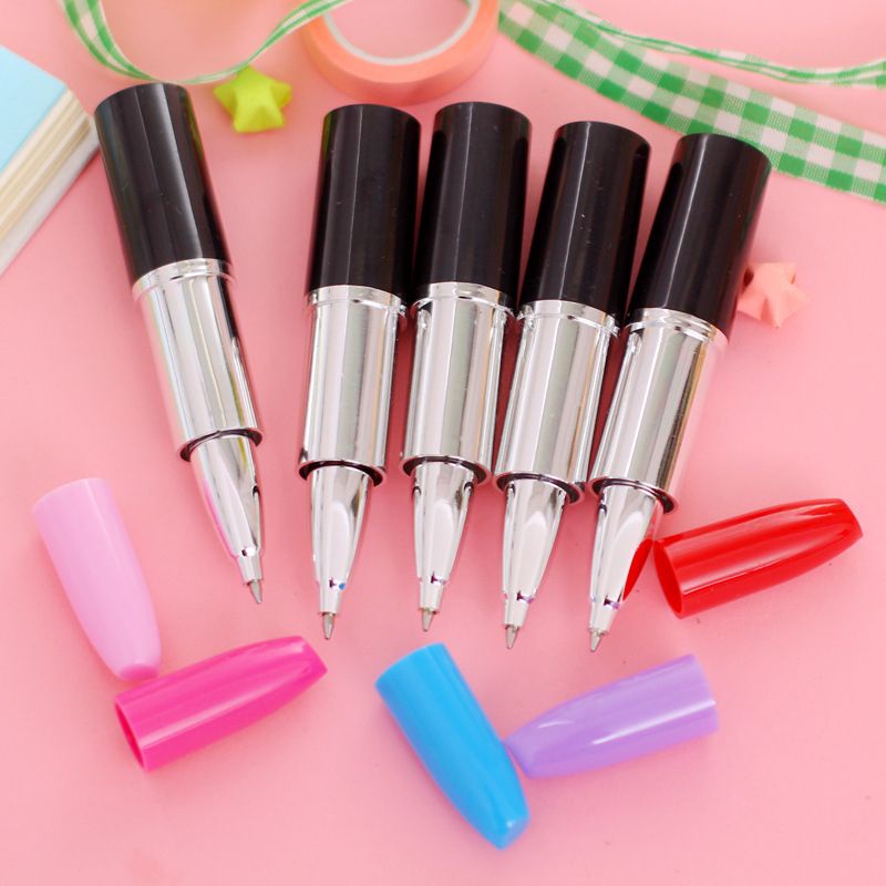 Set 12 Bút Bi Hình Thỏi Son Dễ Thương 0.5Mm