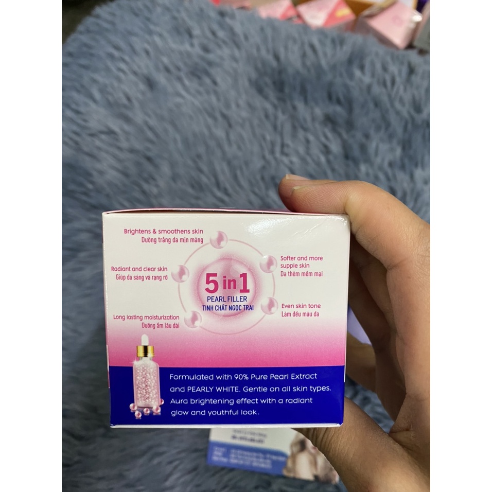 Kem dưỡng da, trắng dam cấp ẩm ban đêm Nivea Pearl White 50g