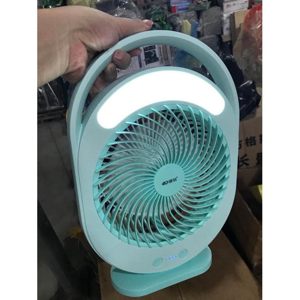 QUẠT SẠC TÍCH ĐIỆN CÓ ĐÈN LED [ KM - F0336 ] ( TỔNG KHO GIA DỤNG GIÁ GỐC )  [FreeShip – HÀNG MỚI] | BigBuy360 - bigbuy360.vn