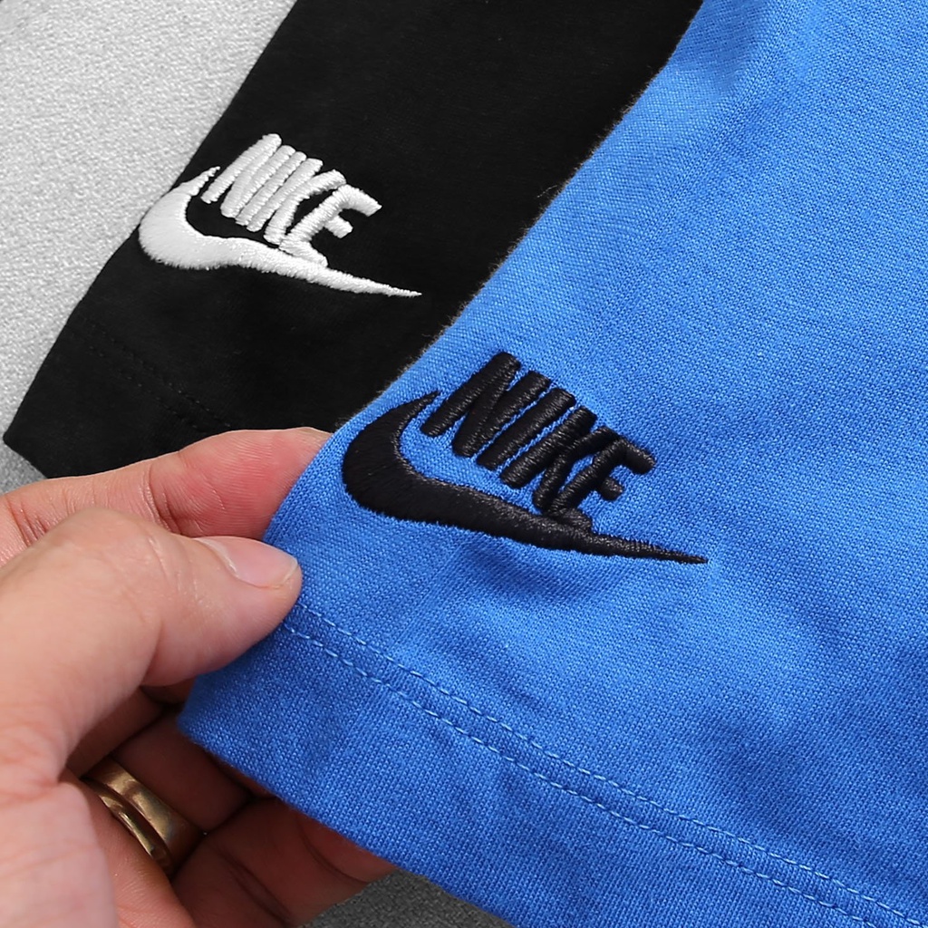 ÁO THUN TAY NGẮN THỂ THAO NAM DOUBLE SWOOSH TEE - ĐEN / XANH BIỂN