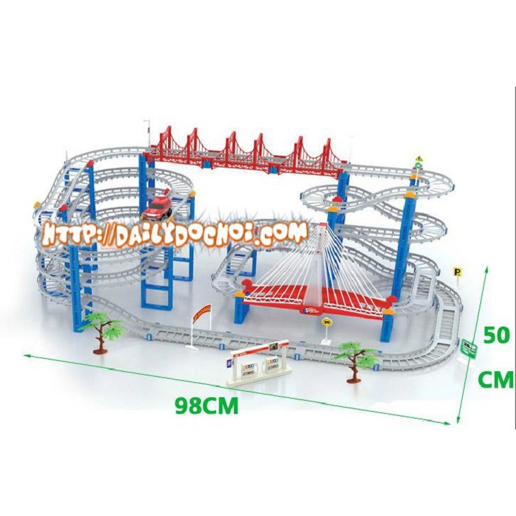 Bộ lắp ghép đường ray cỡ lớn 1 ô tô