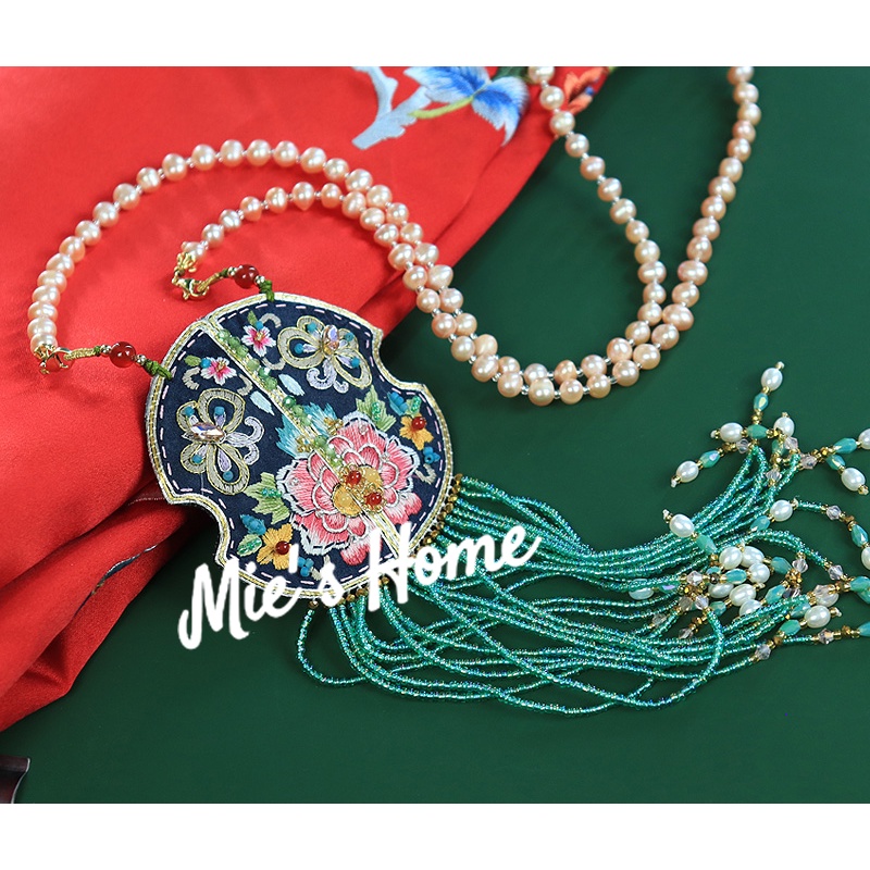 Bộ Kit DIY Dây đeo túi móc khóa thêu thùa mẫu đơn cấp, trang sức DIY , quà tặng mẹ, thêu thùa thủ công MIE  handme Shop