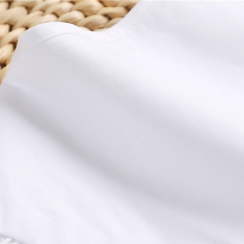 Cổ Áo Giả Viền Rộng Màu Trắng Xếp Ly Dễ Thương Có Thể Tháo Rời