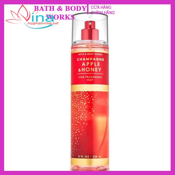 Xịt thơm toàn thân Bath &amp; Body Works Apple &amp; Honey 236ML