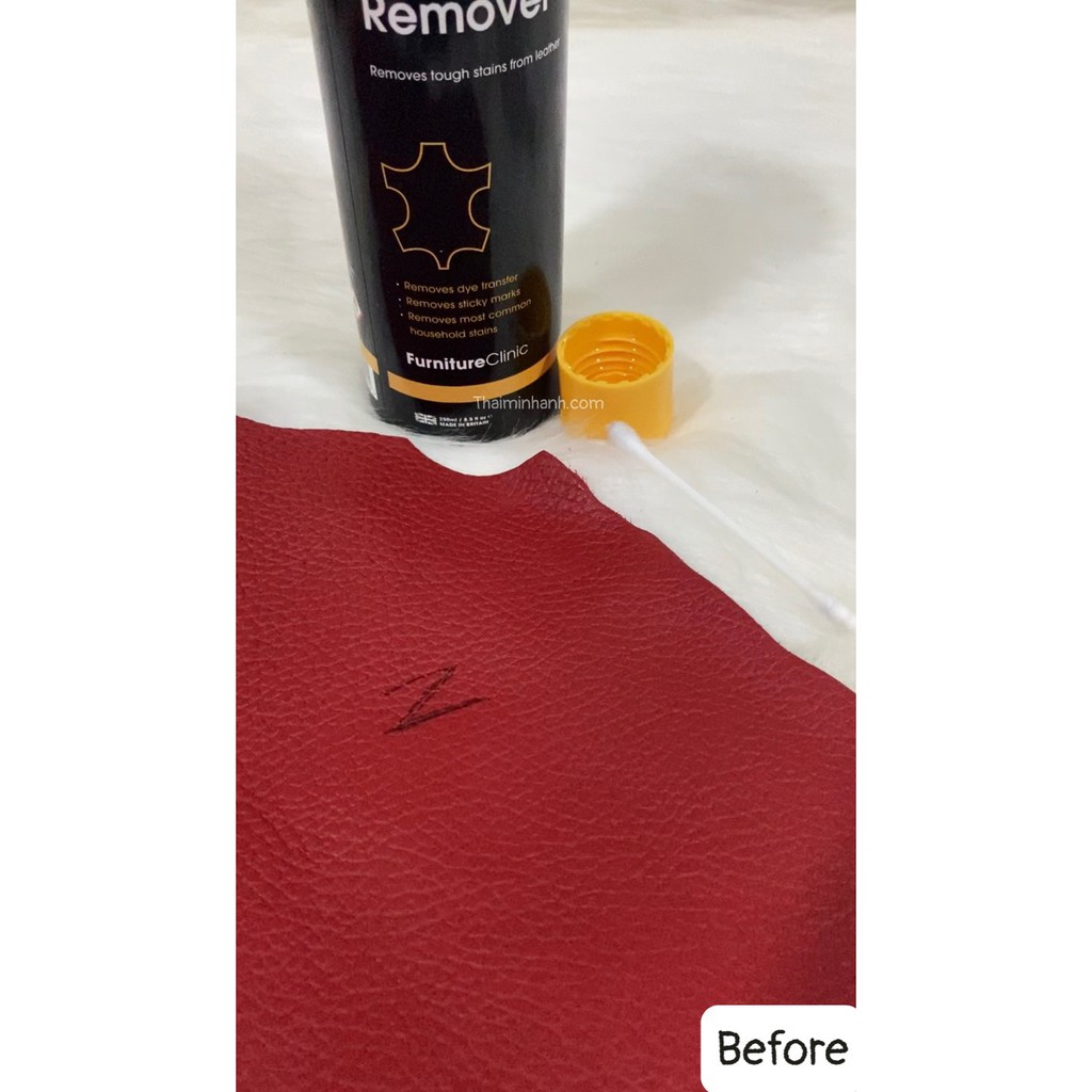 Tẩy mực bút bi và vết bẩn cứng đầu trên ghế da - Nhập khẩu Anh - Stain Remover 250ml
