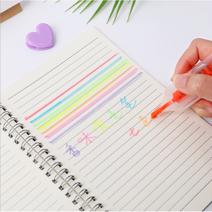 Bút highlight dạ quang đánh dấu dòng nhiều màu có mùi thơm Scented