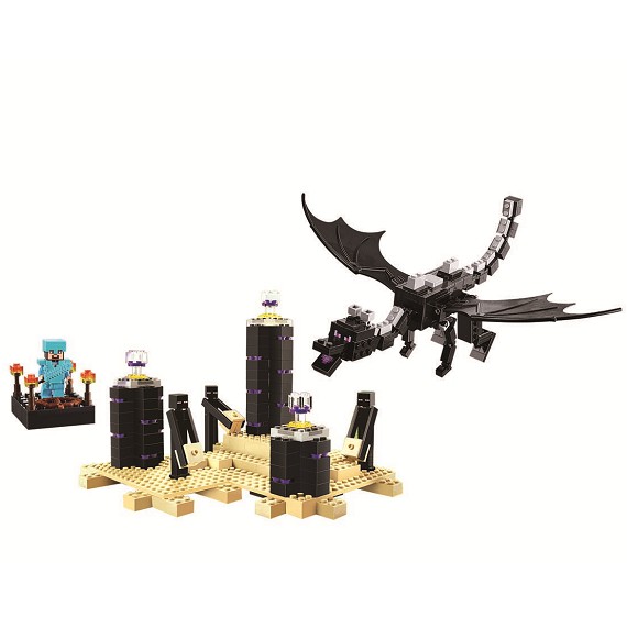 (GỬI HÀNG TRONG NGÀY ) Bộ Xếp Hình Minecraft The Ender Dragon Rồng Địa Ngục - Mã Số Bela 10178