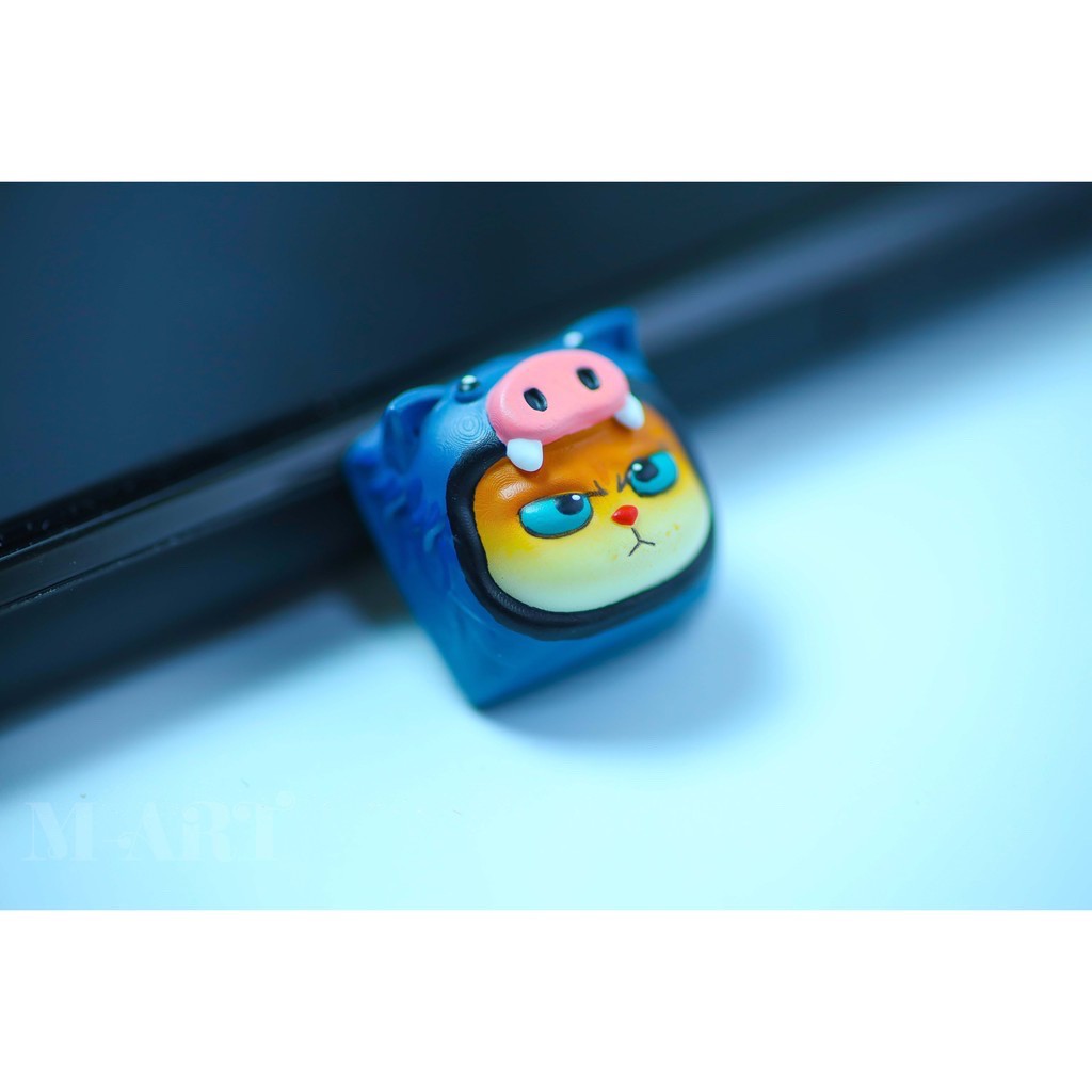 Keycap - Nút Bàn Phím Gaming - Nút Bàn Phím Cơ Mặt Mèo Hờn Dỗi  - Heo Rừng - KC017