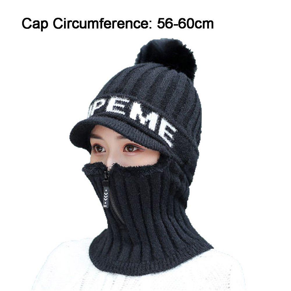 Mũ Beanie Kèm Khăn Choàng Cổ Giữ Ấm Mùa Đông Thiết Kế Dễ Thương
