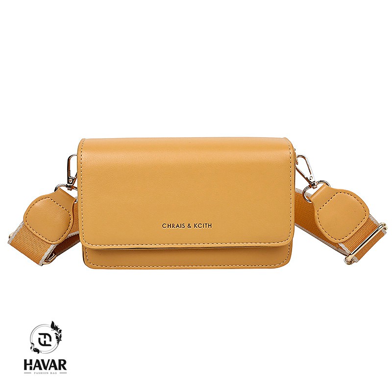 Túi Đeo Chéo Nữ Dây Bản To, Túi Quảng Châu Cao Cấp Phong Cách Cá Tính, 2 Ngăn Tiện Ích HV010