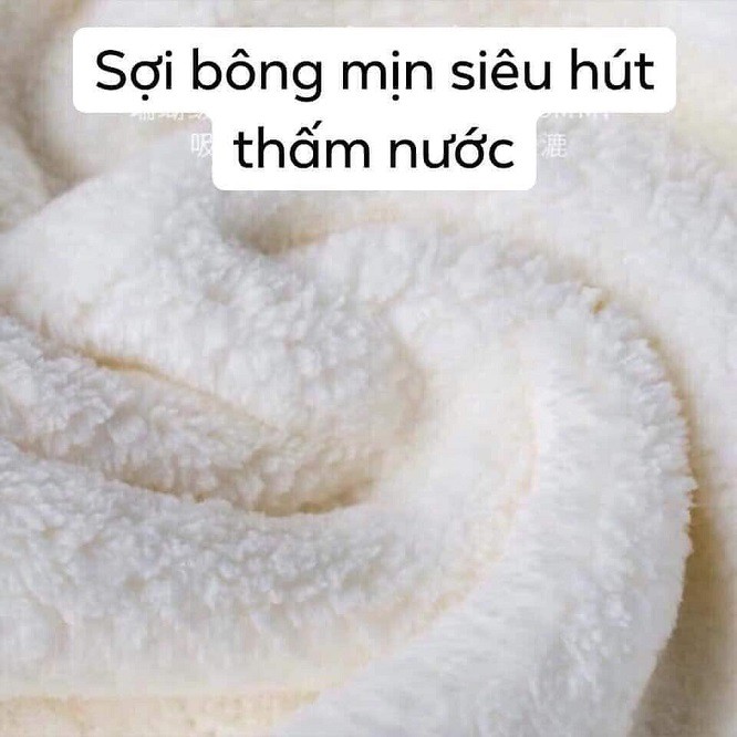 Khăn lau khô tóc siêu nhanh - khăn ủ quấn trùm tóc thần thánh