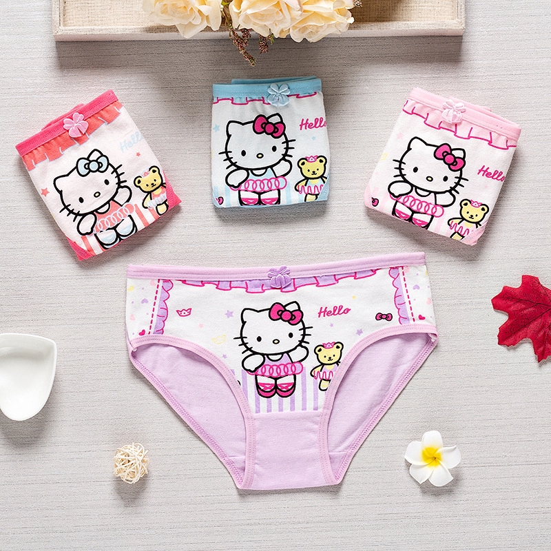 Quần lót cotton họa tiết hoạt hình dễ thương cho bé gái