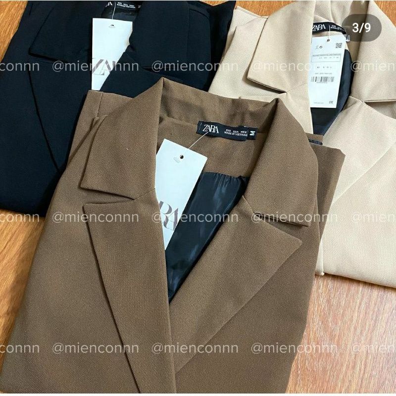 Áo Blazer, vest Z.A.R.A dài tay có đệm vai. Hàng chuẩn đẹp.