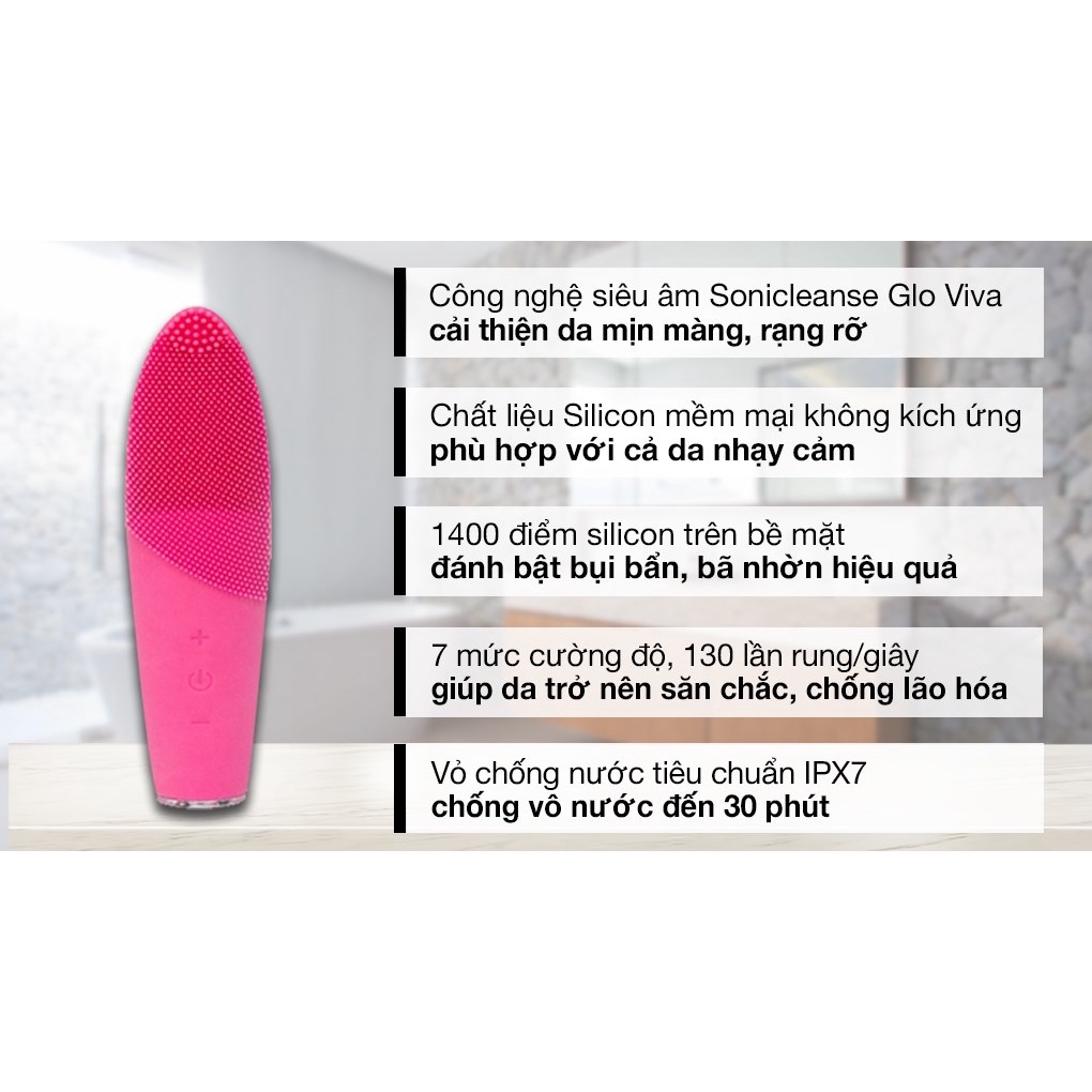 Rio Máy rửa mặt Sonicleanse Glo Viva FADF - H