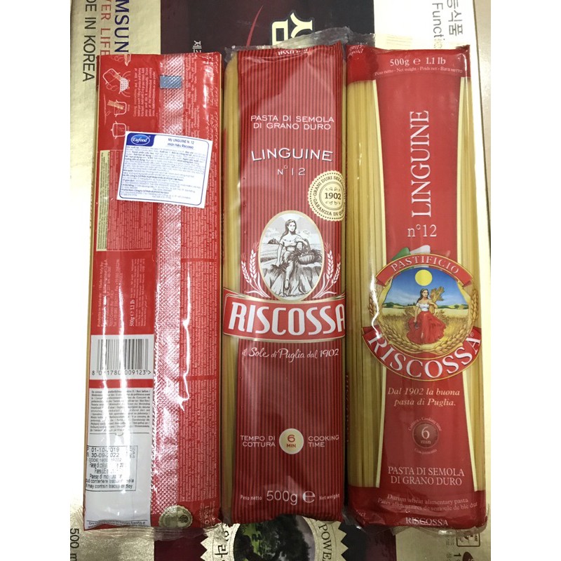 Mỳ Ý Linguine số 12 hiệu Riscossa 500g - Nhập khẩu Ý