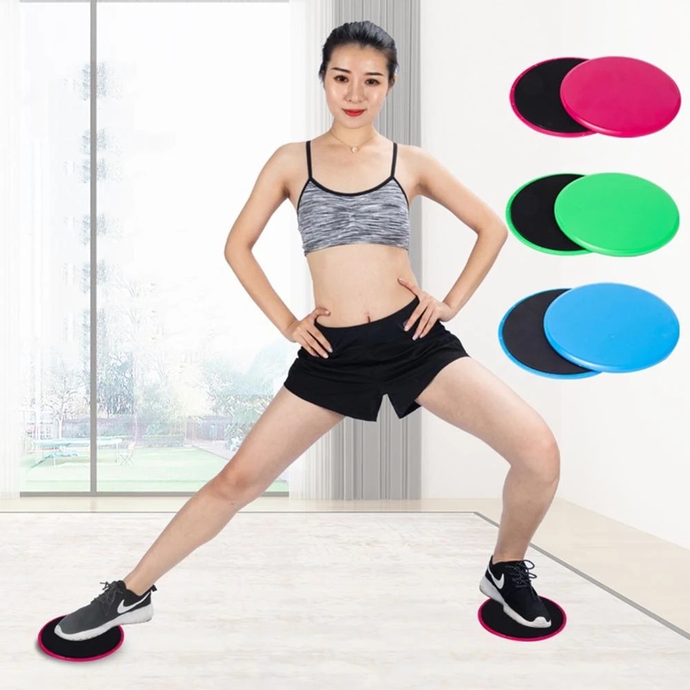 Set 2 Đĩa Trượt Hỗ Trợ Luyện Tập Yoga / Thể Hình