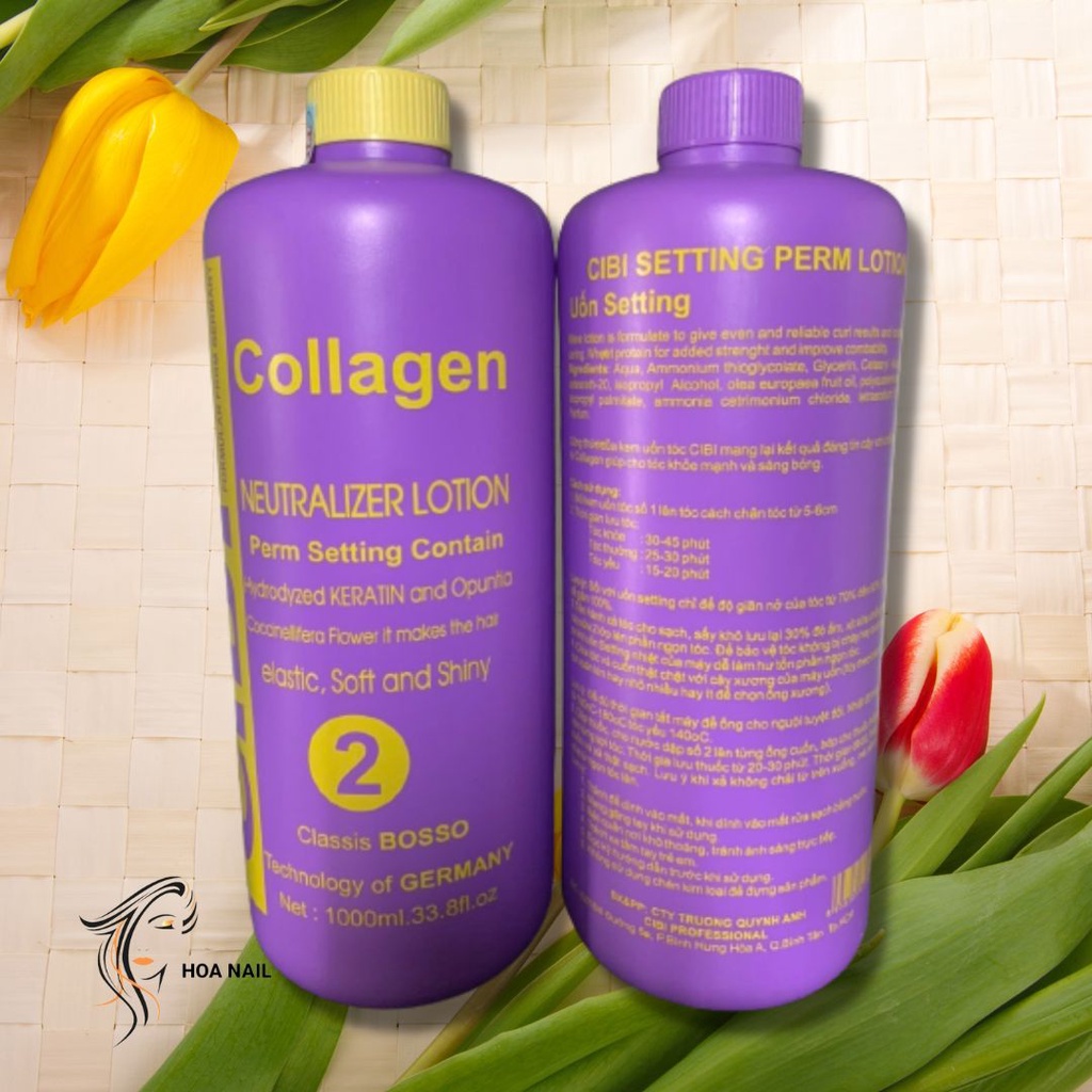 Thuốc uốn tóc setting Cibi collagen 1000ml