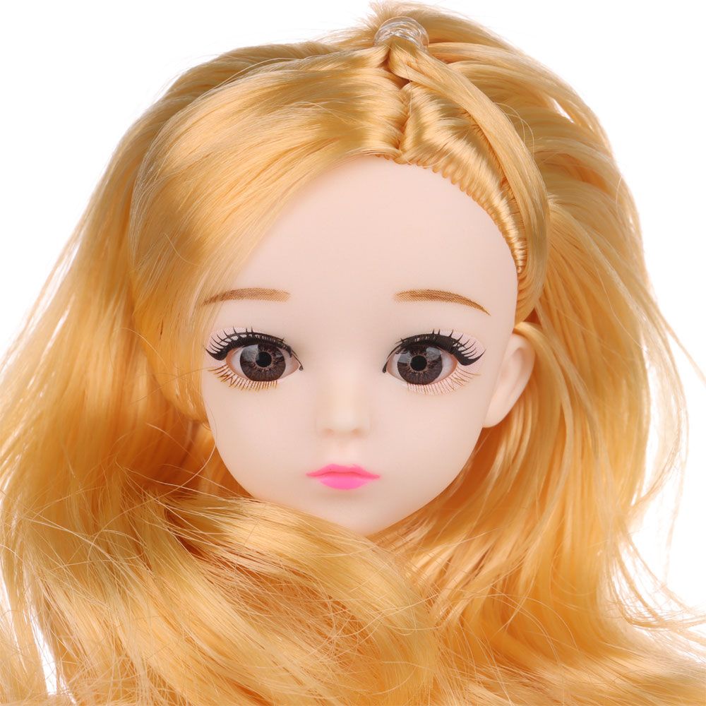 Mô hình đầu búp bê 3d diy 30 màu sắc tỉ lệ 1/6