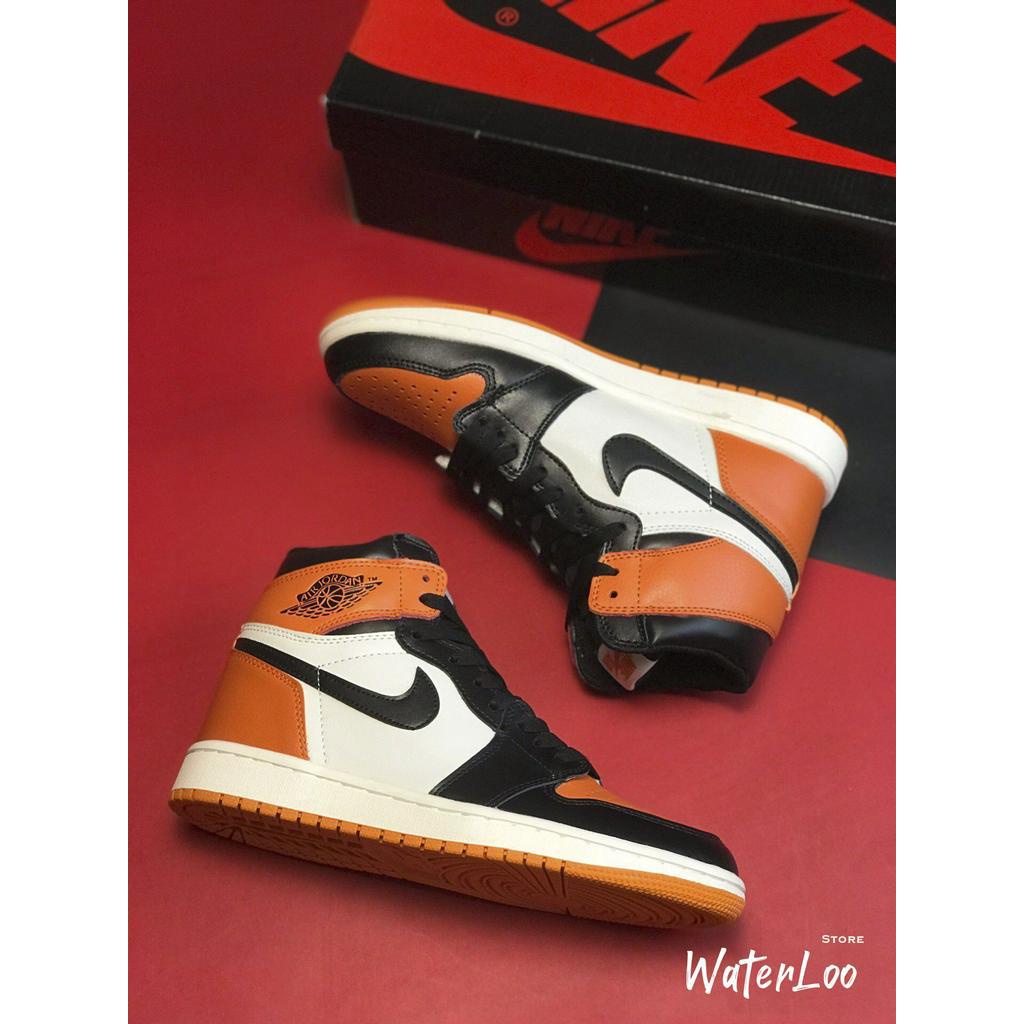 [FREESHIP+HỘP+QUÀ] Giày Thể Thao Sneakers AIR JORDAN 1 Retro High Shattered Backboard màu cam đen mũi cam