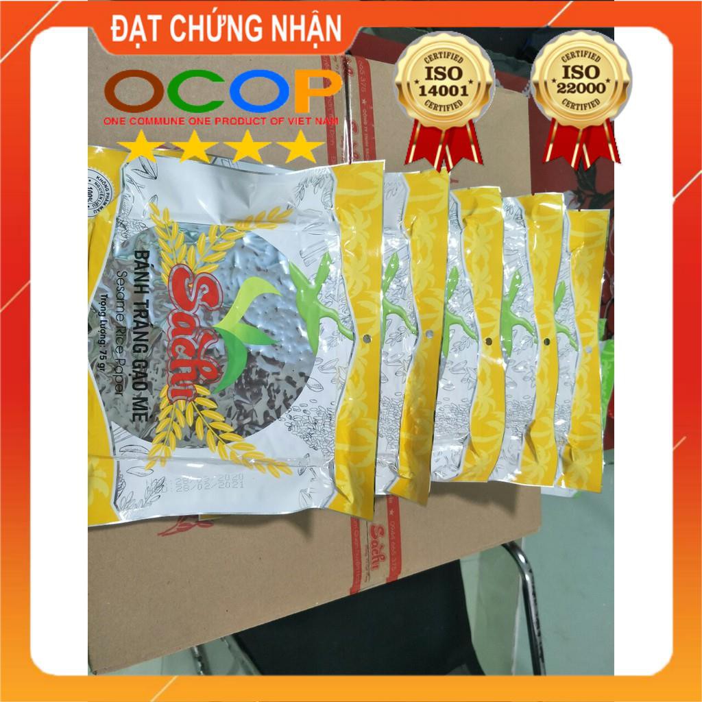 Bánh Tráng Gạo Mè Cao Cấp Nướng Sẵn Sachi 🌟Thùng 50 Gói Loại 75Gram🌟Bánh Tráng Sachi🌟