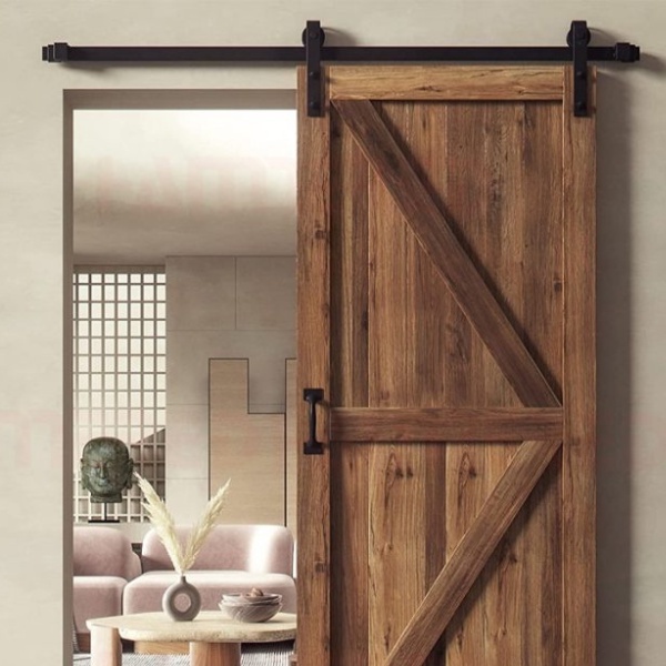 Ray lùa cửa màu đen - Bộ phụ kiện cửa treo