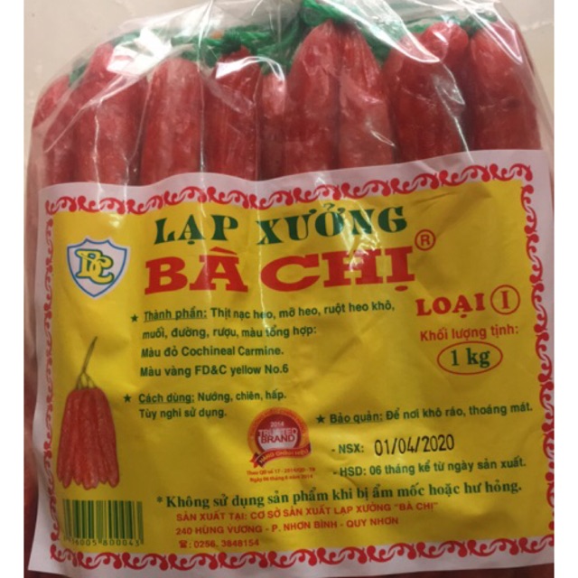 Lạp xưởng bà chị thương hiệu uy tín 1kg