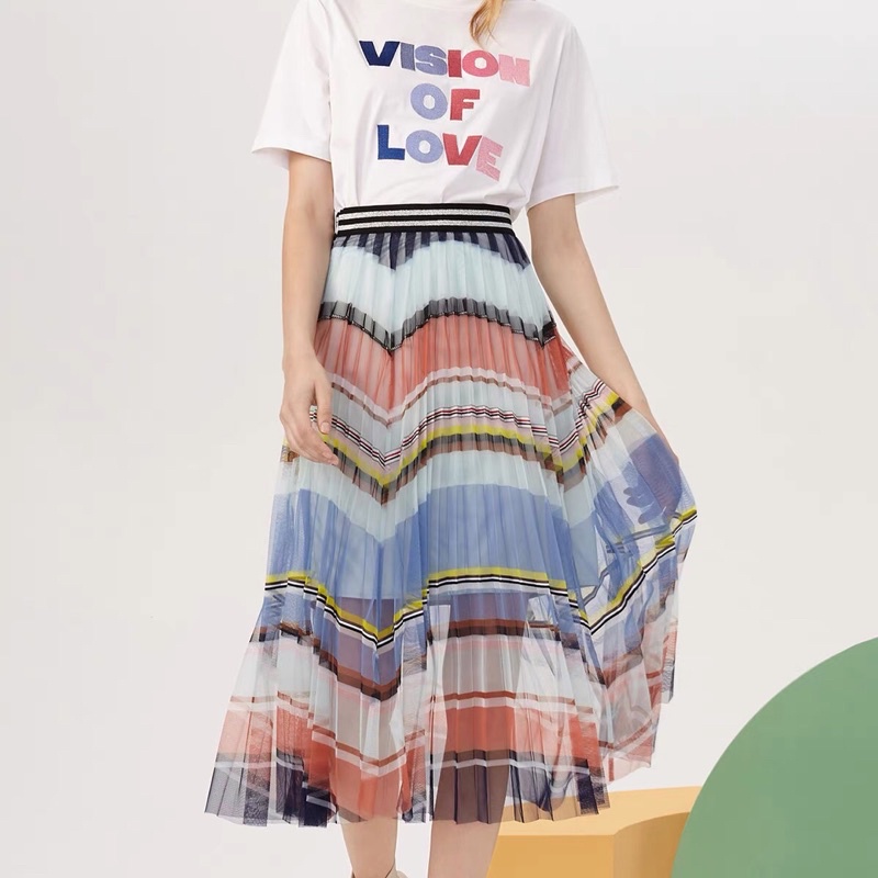 Chân váy phối màu Lily